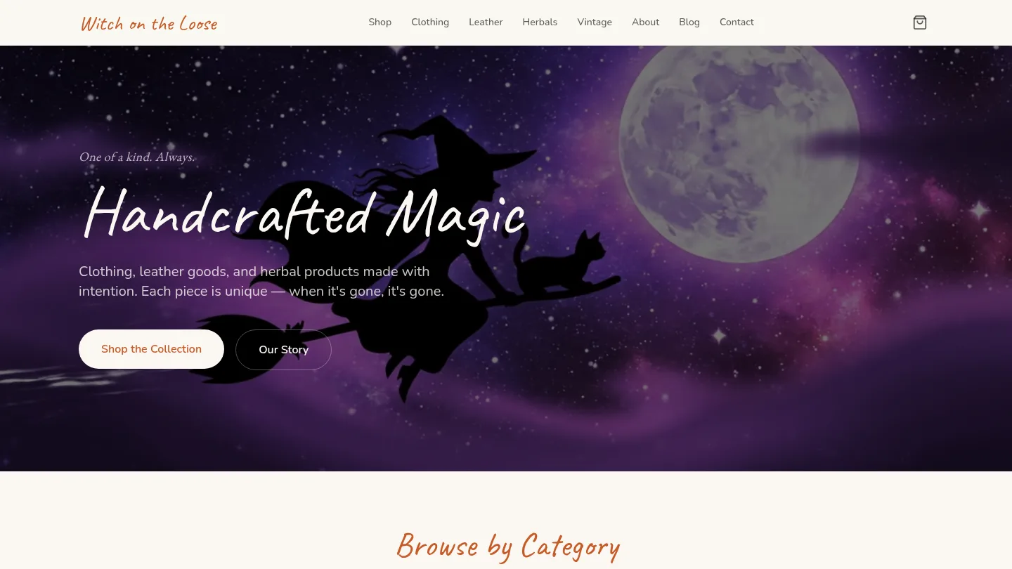 Witch on the Loose website